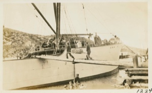 Image of S.S. Usk loading fish at Battle Harbor